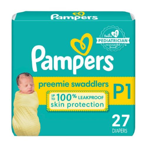 Pampers Swaddlers Active Baby Diapers Jumbo Pack - Size Preemie - 27ct