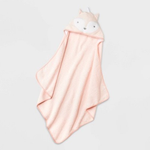 Baby Fox Hooded Bath Towel - Cloud Island™ Pink