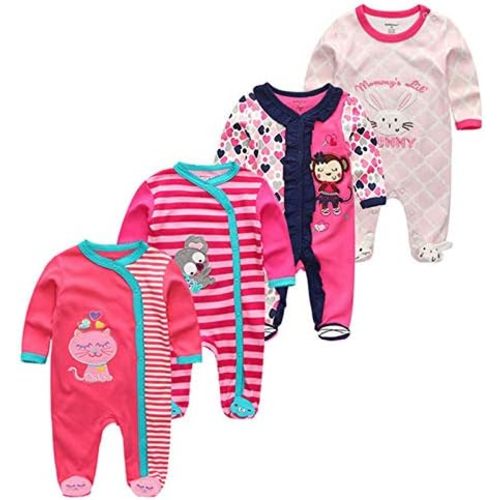 Kiddiezoom Baby and Toddler Boys'Snug Fit Footed One-Piece Romper Jumpsuit Cotton Cotton Footed Outfit