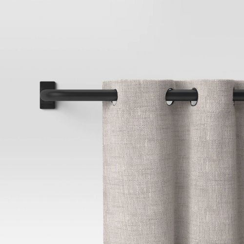 66"-120" Blackout Rectangle Curtain Rod Black - Threshold™