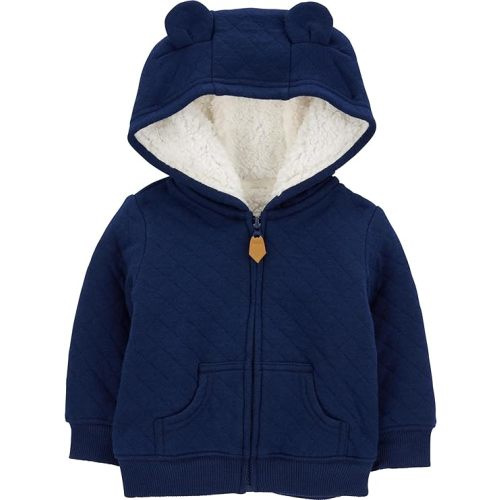 Simple Joys by Carter's Baby Hooded Sweater Jacket with Sherpa Lining
