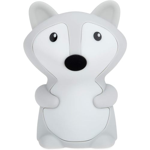 Nuby Fox Baby Silicone Nightlight, Rechargeable, Color Changing Touch Night Light for Kids Bedside