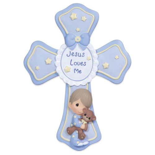 Precious Moments Jesus Loves Me Cross for Boy