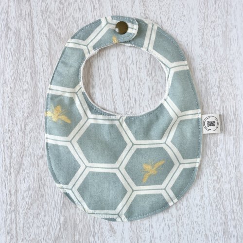 Little One bib honeycomb bees — Naptime Inspirations