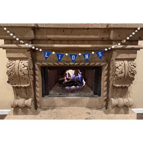 Lions Garland, Detroit Banner, Lions Decor