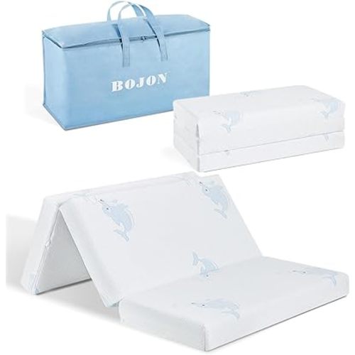 Pack and Play Mattress, 38x26” Foldable Travel Crib Memory Foam Playpen Mattress Pad for Baby & Toddler – Fits Most Playards