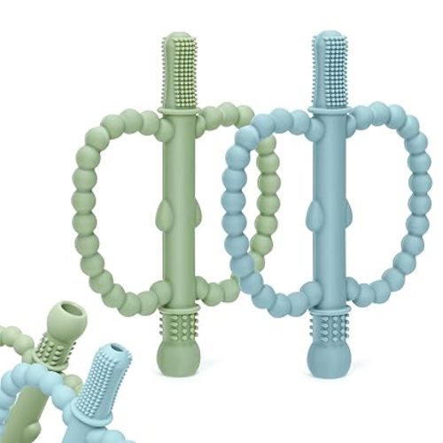 Baby Teething Toys for Babies 0-36 Months – Anti-Choking Design, Teething Relief for Straws Sticks, Chew Straw Sensory Toy for Infant Toddlers Silicone teether Tubes