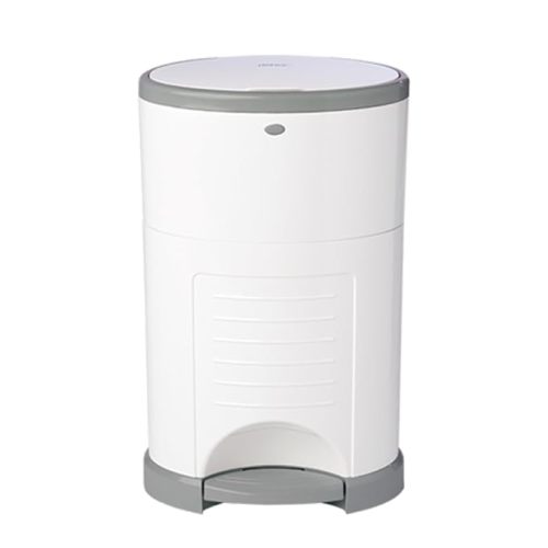 Diaper Dekor Plus Hands-Free Diaper Pail | Largest & Easiest to Use | Just Step–Drop–Done | Doesn’t Absorb Odors | Quick Bag Change | Great for Cloth Diapers | 70% Recycled Materials | EKO White