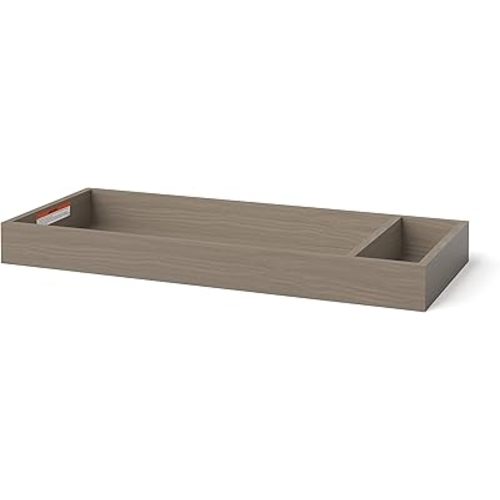 Child Craft Changing Table Topper, Convert Dresser into a Changing Table Surface, Securely Attaches, Non-Toxic, Baby Safe Finish, Made of Pinewood (Crescent Gray)