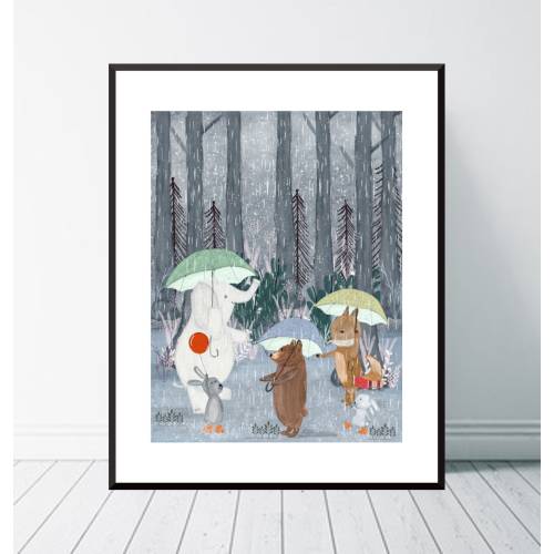 Baby Showers. Nursery wall art, Children&#39;s wall art, Nursery prints, Baby nursery decor, Neutral nursery art, Whimsical wall art.