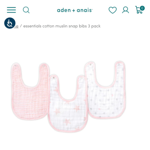 Doll Muslin Snap Bib 3pk | aden + anais