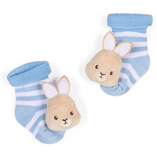 KIDS PREFERRED Beatrix Potter Peter Rabbit Baby Foot Rattles Soft Baby Sock Feet Rattles Newborn to 9 Months
