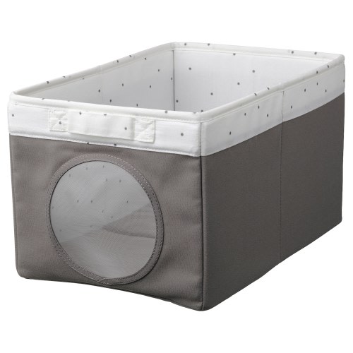 LEN Box - gray/dotted white 9 ¾x14 ½x8 ¾ "