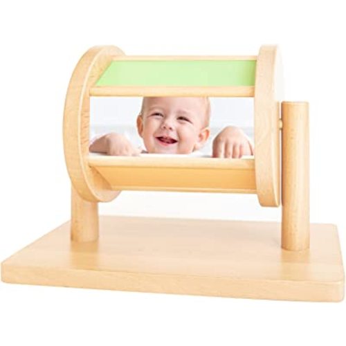 Spinning Drum Montessori Infant Toy - Rainbow Spin Wheel - Spinning Toys for Babies - Baby Montessori Toys Up to 1 Year Old Infant