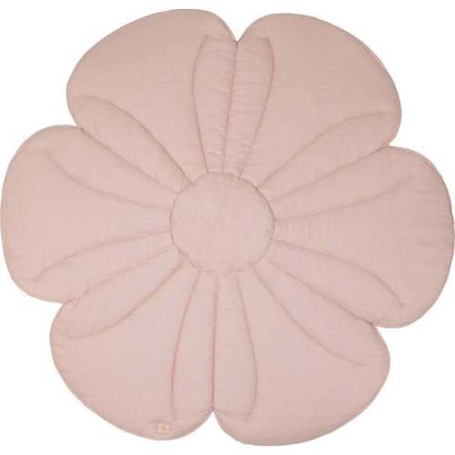 Linen Flower Play Mat, Powder Rose - Moi Mili Activity Gyms & Playmats | Maisonette