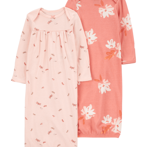 Pink Baby 2-Pack Sleeper Gowns | Carter’s Oshkosh Canada