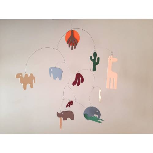 Delicate Nursery Kinetic mobile, Animals Nursery mobile, Foam Mobile baby kinetic,  shapes kinetic mobile,  Free Shipping,