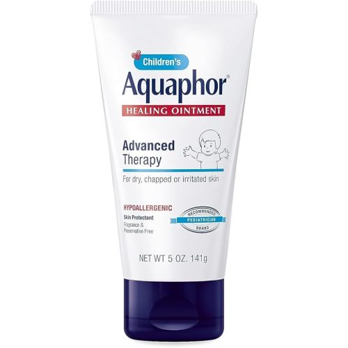 Aquaphor Children's Healing Ointment, Advanced Therapy Skin Protectant, Multi-Purpose Healing Ointment and Body Moisturizer for Kids, For Dry, Cracked Skin, Minor Cuts and Burns, 5 Oz Tube