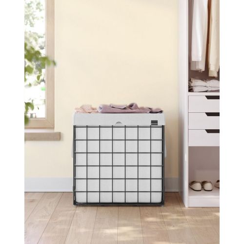 LEDREM Laundry Hamper, 23.8 Gal (90L) Laundry Basket, Collapsible Clothes Hamper, Removable and Washable Liner
