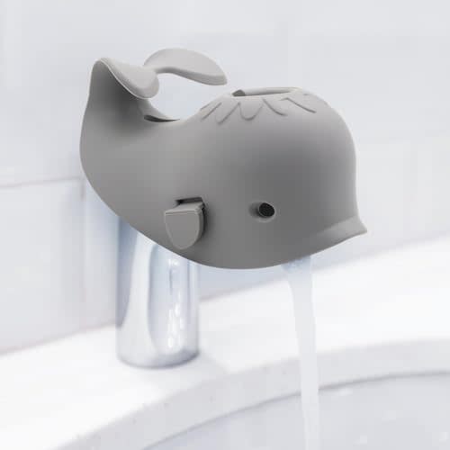 Baby Bathtub Faucet Cover, Faucet Cover Baby Bathtub Spout Cover, Bath Spout Protective Cover, Bathtub Safety Spout Guard, Baby Safety Protection Silicone Kit, Grey Whale Protector