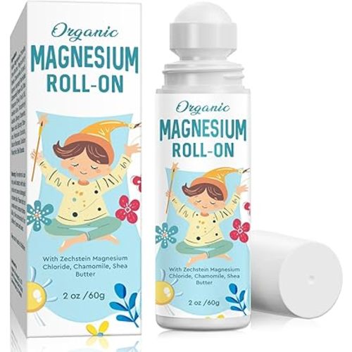 Magnesium Lotion for Kids Sleep & Calm, Magnesium Cream Roll-on Applicator to Help Children Calm & Sleep, Relaxation Formula for Balanced Mood