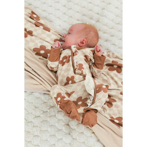 Mom & Me - Bamboo Checkered Blossoms Pajamas | Sparkle In Pink