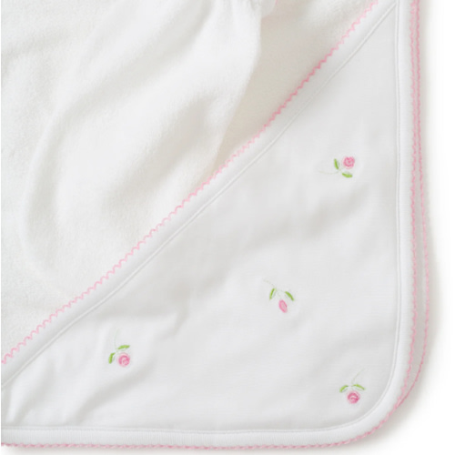 Garden Roses Hooded Towel with Mitt