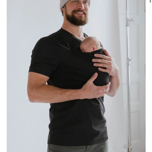 Lalabu Dad Shirt | Original Babywearing T-Shirt with Kangaroo Pouch | Baby Wrap Carrier for Newborns & Infants | Baby Wrap Carrier for Newborns | Essential for new Dads