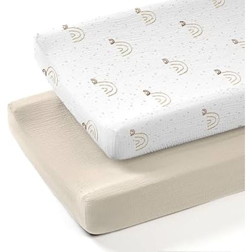 Termichy Muslin Changing Pad Covers: Baby Diaper Changing Table Covers - Changing Pad Sheets for Boys Girls