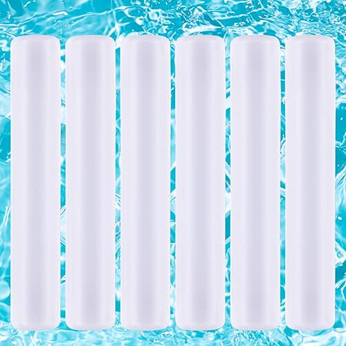 6 Pack Reusable Ice Sticks for Drinks, Plastic Ice Cube Reusable, BPA Free Water Bottle Ice Stick, Ice Sticks for Water Bottles (Transparent)