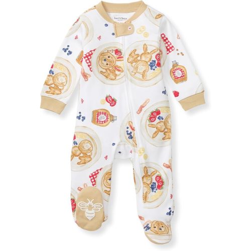 Burt's Bees Baby Boys' Sleep & Play PJs, 100% Organic Cotton One-Piece Zip Front Jumpsuit, Baby Boys Footie Pajamas & PJs