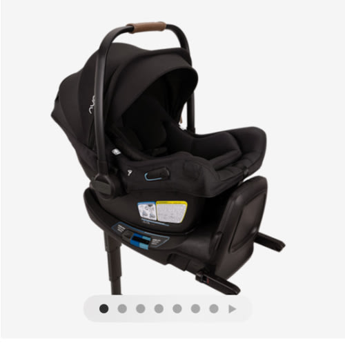 NUNA Pipa Aire RX infant car seat + RELX base in CAVIAR