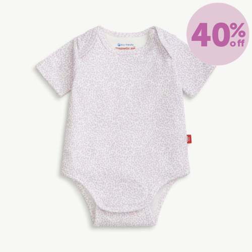 lilac foliage organic cotton magnetic bodysuit – Magnetic Me