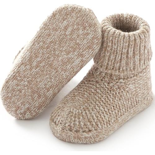 Baby Booties Newborn Non-Slip First Walkers Warm Sock Crib Shoes Stay On Knit Boots House Slippers for Boy Girl