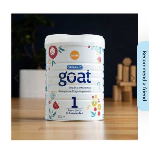 Jovie Stage 1 (0-6 Months) Organic Goat Milk Formula (800g)