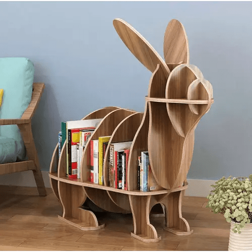 Wooden Rabbit Bookshelf