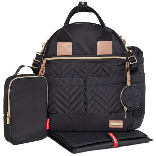 Skip Hop Suite Diaper Bag Backpack Set - 6pc in Black