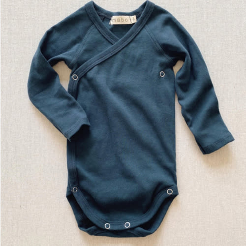 organic cotton wrap onesie - ink