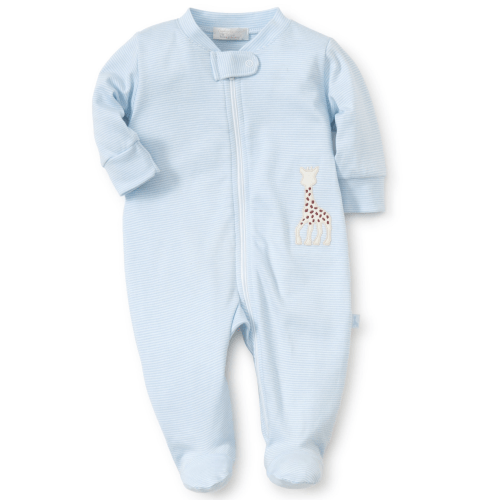 Sophie la girafe Blue Zip Front Footie