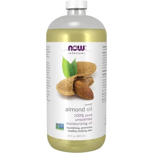 NOW Foods Solutions, Sweet Almond Oil, 100% Pure Moisturizing Oil, Promotes Healthy-Looking Skin, Unscented Oil, 32-Ounce