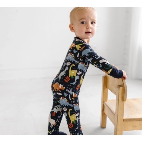 Navy Jurassic Jungle Zippy - Little Sleepies