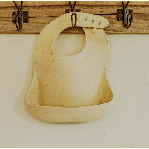 Speckled Oatmeal Silicone Bibs