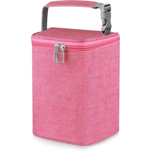 Accmor Breastmilk Cooler Bag, Baby Bottle Cooler Bags, Insulated Bottle Cooler Tote Bags On The Go, Fits 4 Large 8oz Bottles, for Nursing Mom Daycare Travel