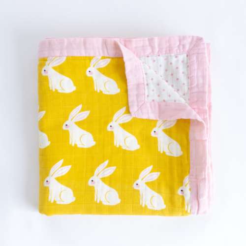 Tiny Alpaca | Animal Baby Blankets | Large Baby Organic Cotton Muslin Blanket | 47''x47'' | Baby Swaddling Wrap | Baby Shower Gift |