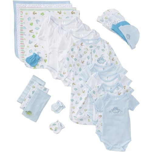 Spasilk Baby Essential 23 Piece Layette Set for Newborns and Infants, 0-6 Months - Blue Boy