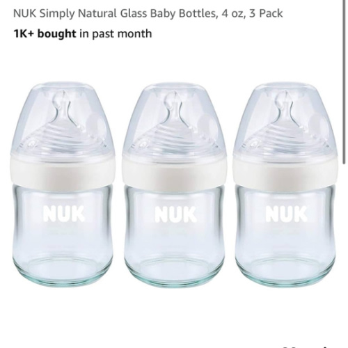 Amazon.com: NUK Simply Natural Glass Bottle, 4oz.