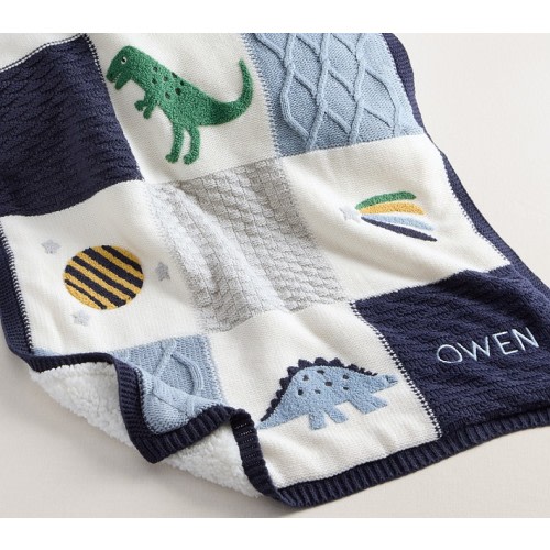 Dino Heirloom Baby Blanket