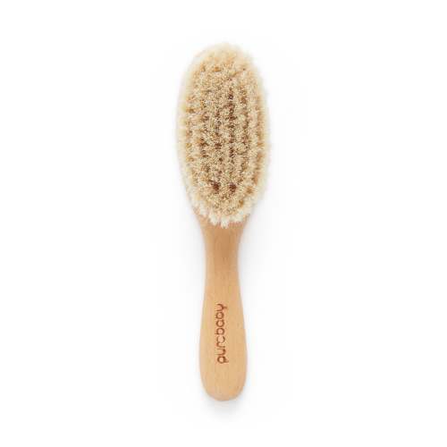 Purebaby Goat Hair Brush w box - NATURAL  - Purebaby
