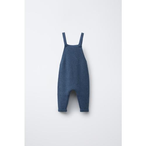 KNIT OVERALLS - Blue | ZARA