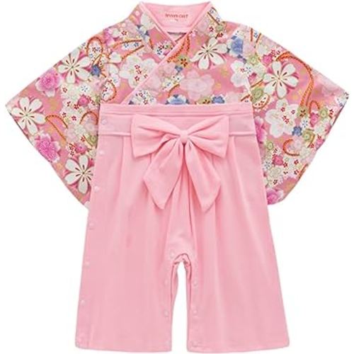 Newborn Infant Baby Girls Floral Spring Summer Long Sleeve Bow Tie Japanese Kimono Baby Girl Winter (PK2, 18-24 Months)